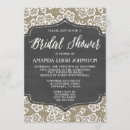 Search for lace bridal shower invitations Burlap