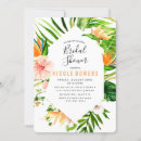 Search for tropical floral bridal shower invitations Hawaiian