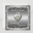 Search for 25th silver wedding anniversary invitations Lace