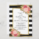 Search for red white gold invitations Black and white stripes