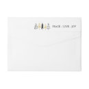 Search for joy love peace return address labels Black and white