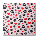 Search for red and black tiles Animal paws