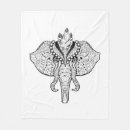 Search for boho elephant blankets Zen doodle style