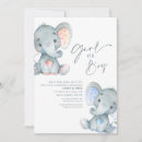 Search for elephant gender reveal invitations Baby shower