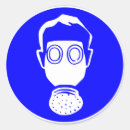 Recherche de visage masqué autocollants Sécurité