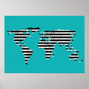 Search for black and white world map posters Atlas