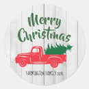 Recherche de camion rouge autocollants Arbre de noël