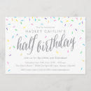Search for half birthday invitations Unique