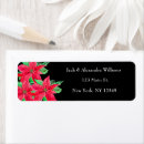Search for festive floral return address labels Red