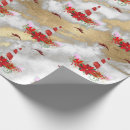 Search for unicorn holiday wrapping paper Red