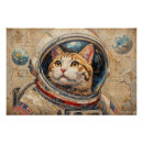 Search for cats in space posters Astronaut