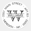 Search for black address stickers Round return address
