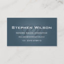 Search for simple front business cards Blue
