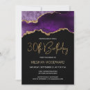 Search for purple 30th birthday invitations Elegant