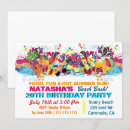 Recherche de natation invitations À la fête d'anniversaire