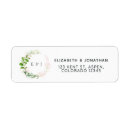 Recherche de monogram return address labels mariages Rose doré