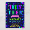 Search for tween birthday invitations Glow in the dark