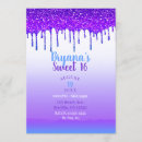 Search for pink blue glitter drips invitations Girly