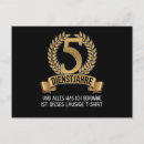 Recherche de 5 ans vœux cartes Employé