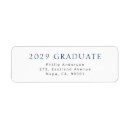 Search for graduation announcement return address labels Navy blue