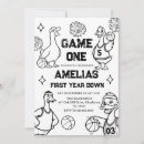 Search for basketball 1st birthday invitations First birthday boy