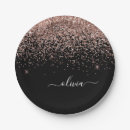 Search for pink and black plates Glitter