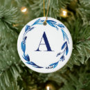 Search for light blue letters ornaments Wreath