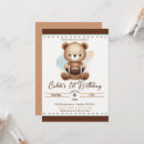 Search for bear 1st birthday invitations Boy