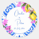 Search for lemon wedding stickers Mediterranean