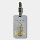 Search for adventure awaits luggage tags Quote