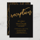 Search for black and gold reception invitations Modern