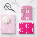 Search for monogram christmas wrapping paper Pink