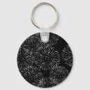 Search for black white abstract keychains Floral