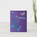 Search for blue butterfly note cards White
