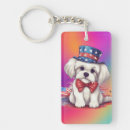 Search for cute holiday rectangular keychains Puppy