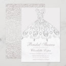 Search for white dress bridal shower invitations Glitter