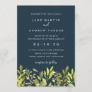 Search for navy and green wedding invitations Watercolor