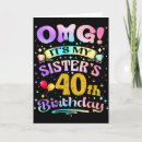 Search for sisters 40th birthday cards Happy