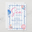 Search for seashell bridal shower invitations Watercolor