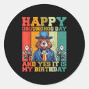 Search for happy groundhog day stickers Retro