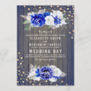 Search for gold confetti wedding invitations Blue