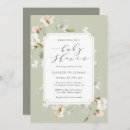 Search for green white baby shower invitations Watercolor