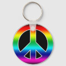 Search for peace sign keychains Rainbow colours
