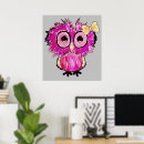 Search for cute owls posters Pink owl