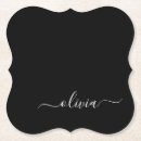 Search for business card coasters Black