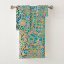 Search for teal and gold bath towels Boho