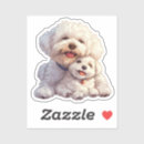 Search for white puppy stickers Bichon frise