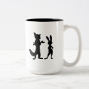 Search for rabbit silhouette mugs Black and white