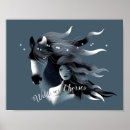 Recherche de un cheval posters Bleu