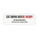 Search for eat return address labels Christmas party